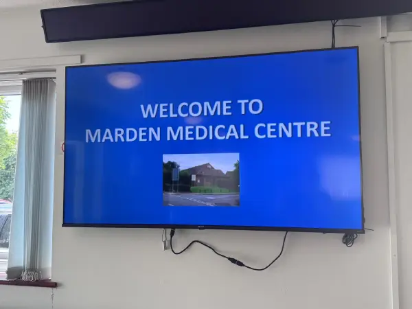 waiting room tv screen